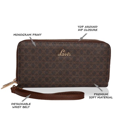 Lavie Mono Women's Small Zip Around Wallet Choco (S): Buy Lavie Mono Women's  Small Zip Around Wallet Choco (S) Online at Best Price in India