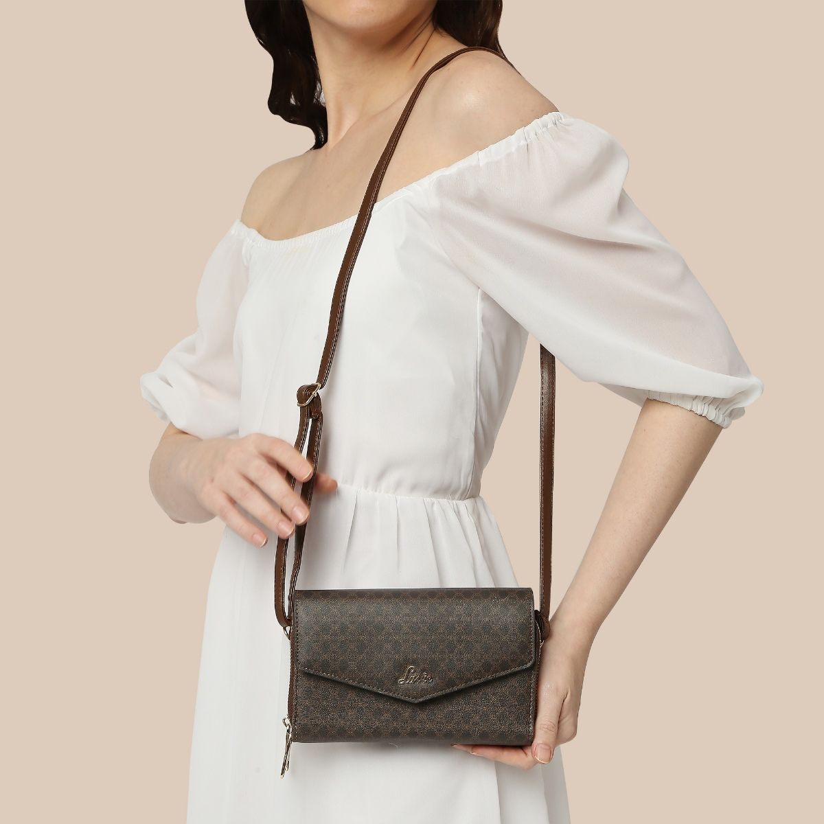 Buy Lavie Mono Sally Women's Dual Zip Wallet (Choco) (S) Online