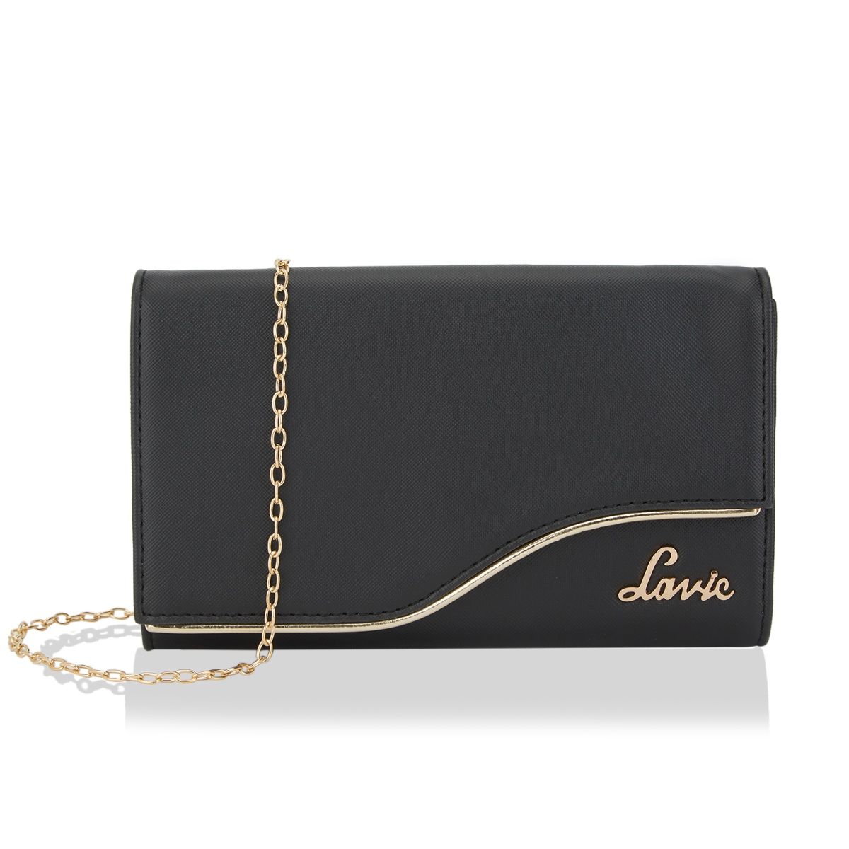 Lavie Curve Ava Women Envelope Clutch Black (S) Buy Lavie Curve Ava Women Envelope Clutch