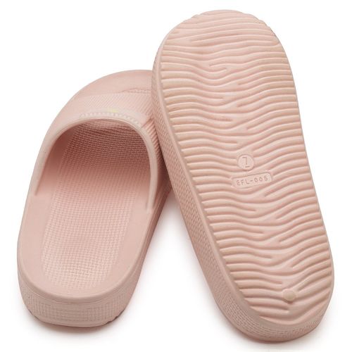 SOLETHREADS Slide Pool Pink Solid Women Slides (UK 6)