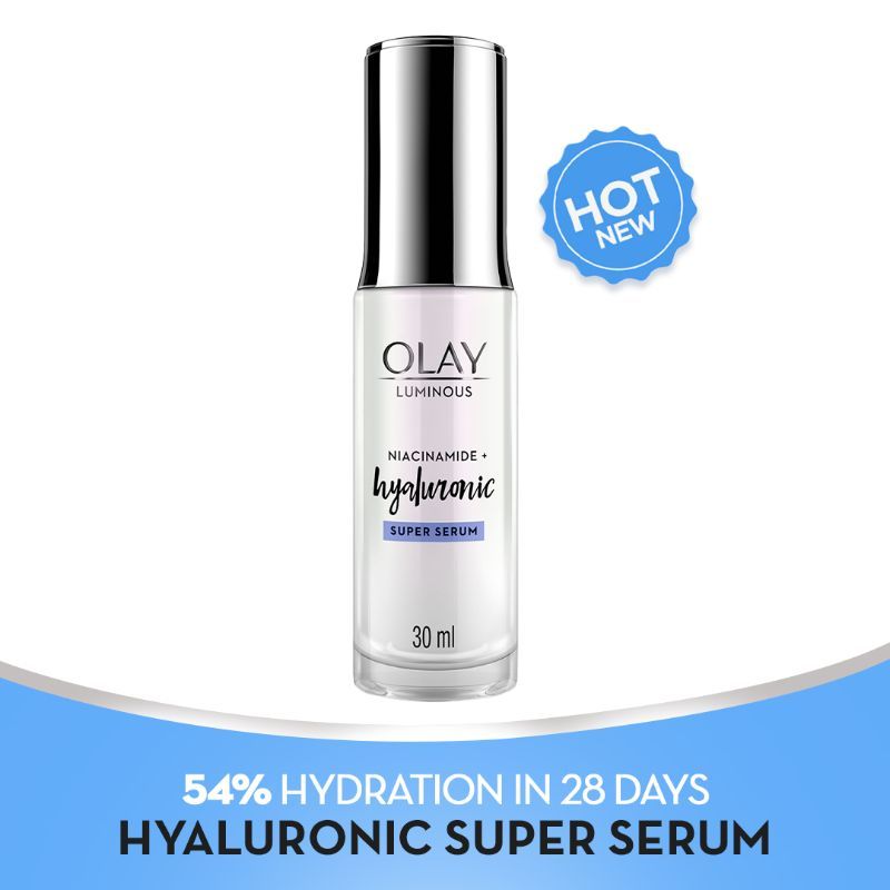 Olay Hyaluronic Face Serum For Intense Hydration, Dewy Glow & Smooth Texture, Parabens Free