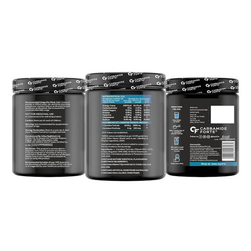 Buy Carbamide Forte L-Carnitine Tartrate 2000mg Pre & Post Workout Powder -  Blueberry Online