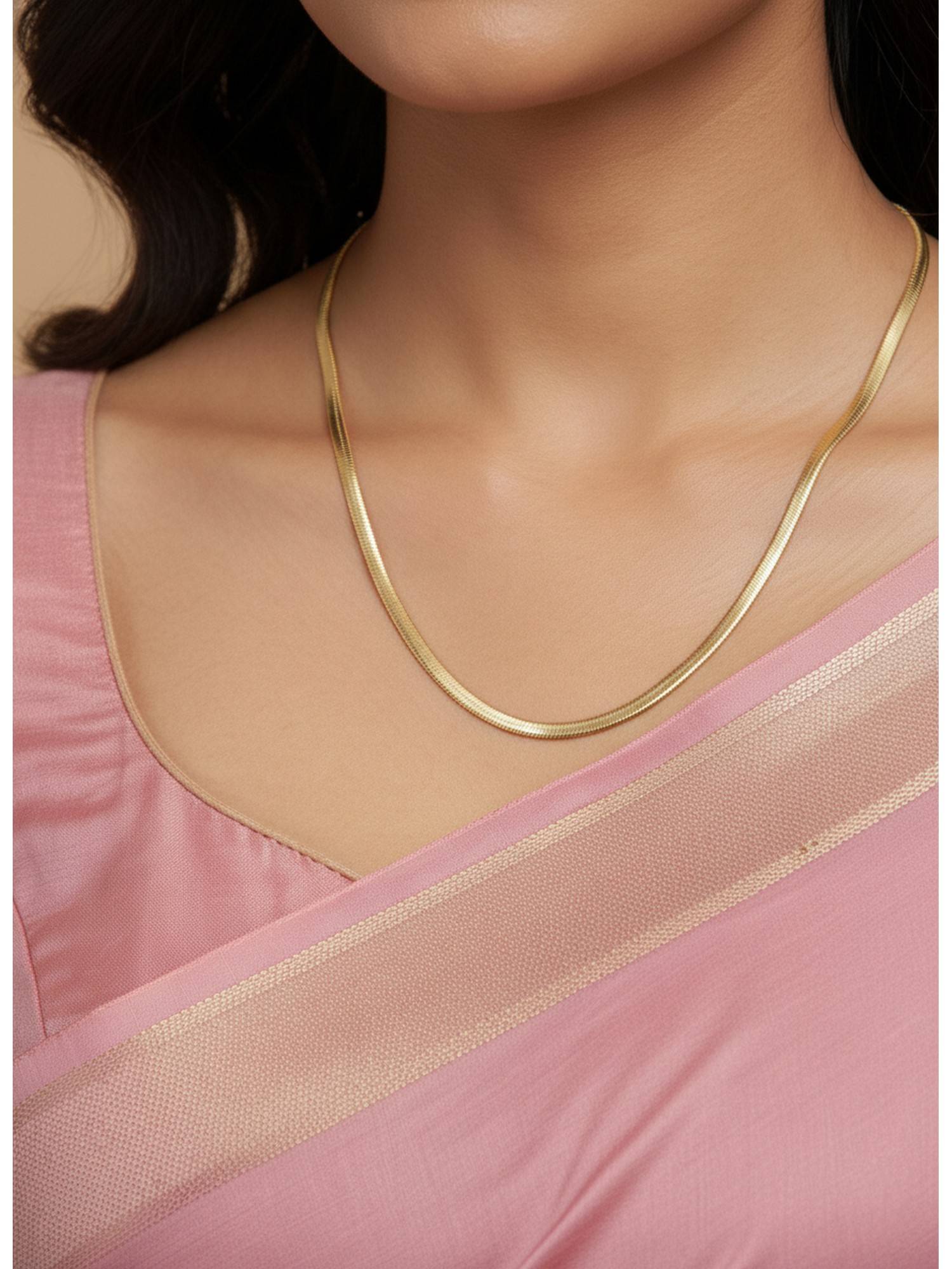 NVR Gold Plated Minimal Chain