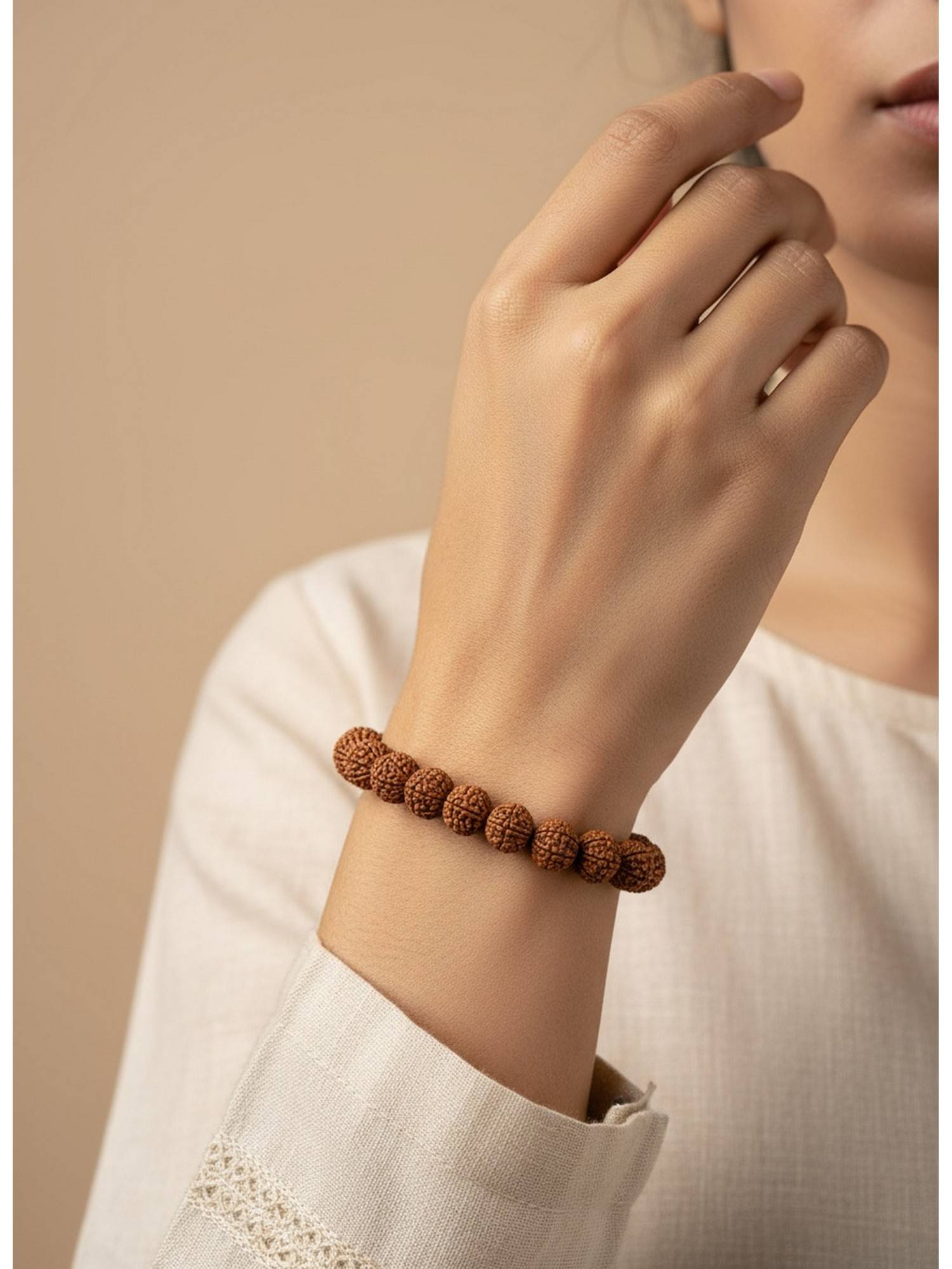 NVR 5 Mukhi Rudraksha Men and Women Bracelet