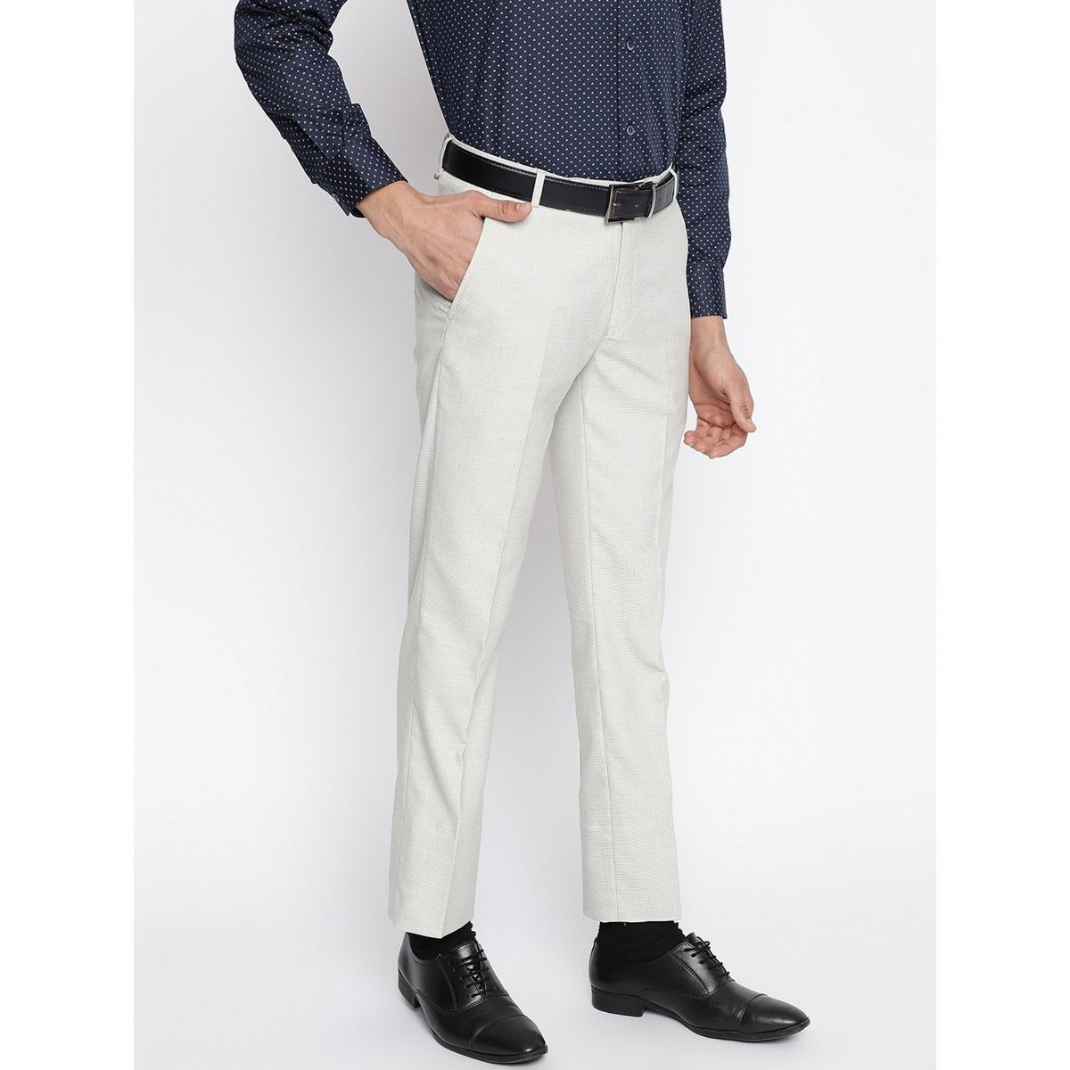 Buy Cantabil Men Grey Solid Formal Trousers Online at Best Prices in India  - JioMart.