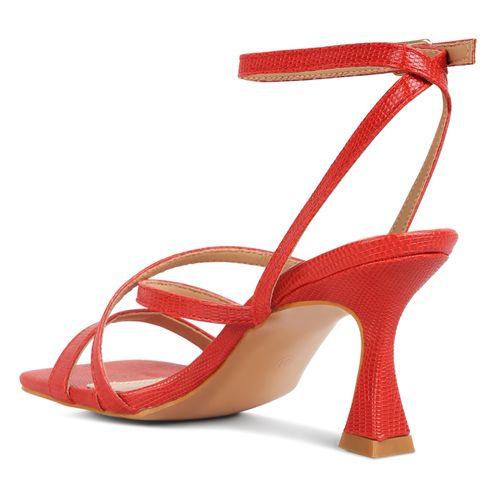 London Rag Red Kitten Heel Sandals (EURO 36)