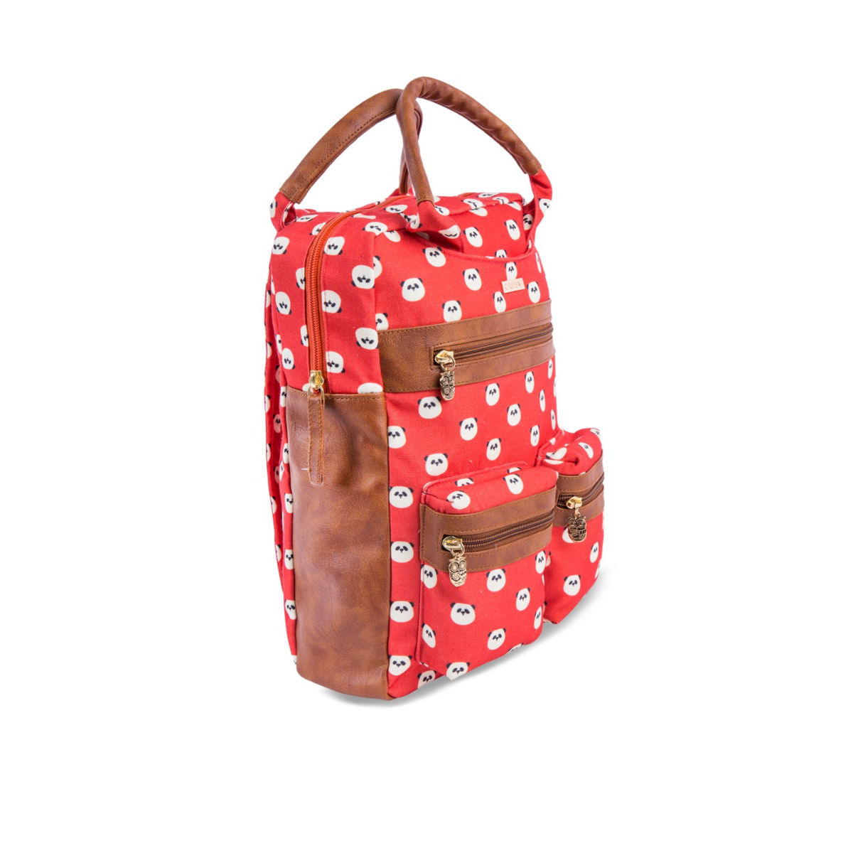 Buy Chumbak Panda Printed Canvas Backpack Online