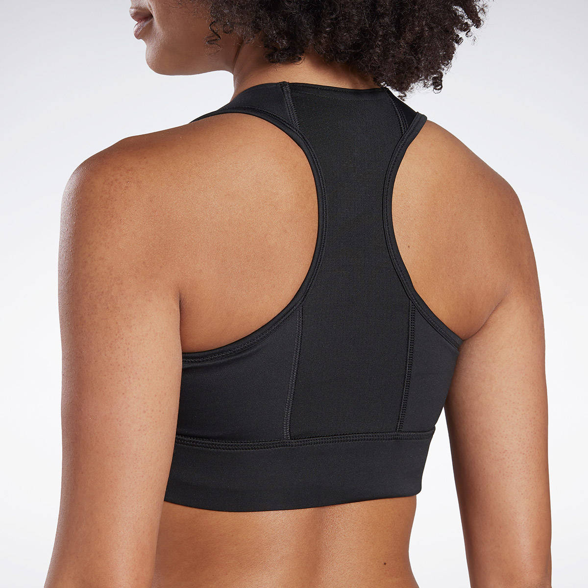 Buy Reebok Re Bra Black Solid/plain Running Bra Online