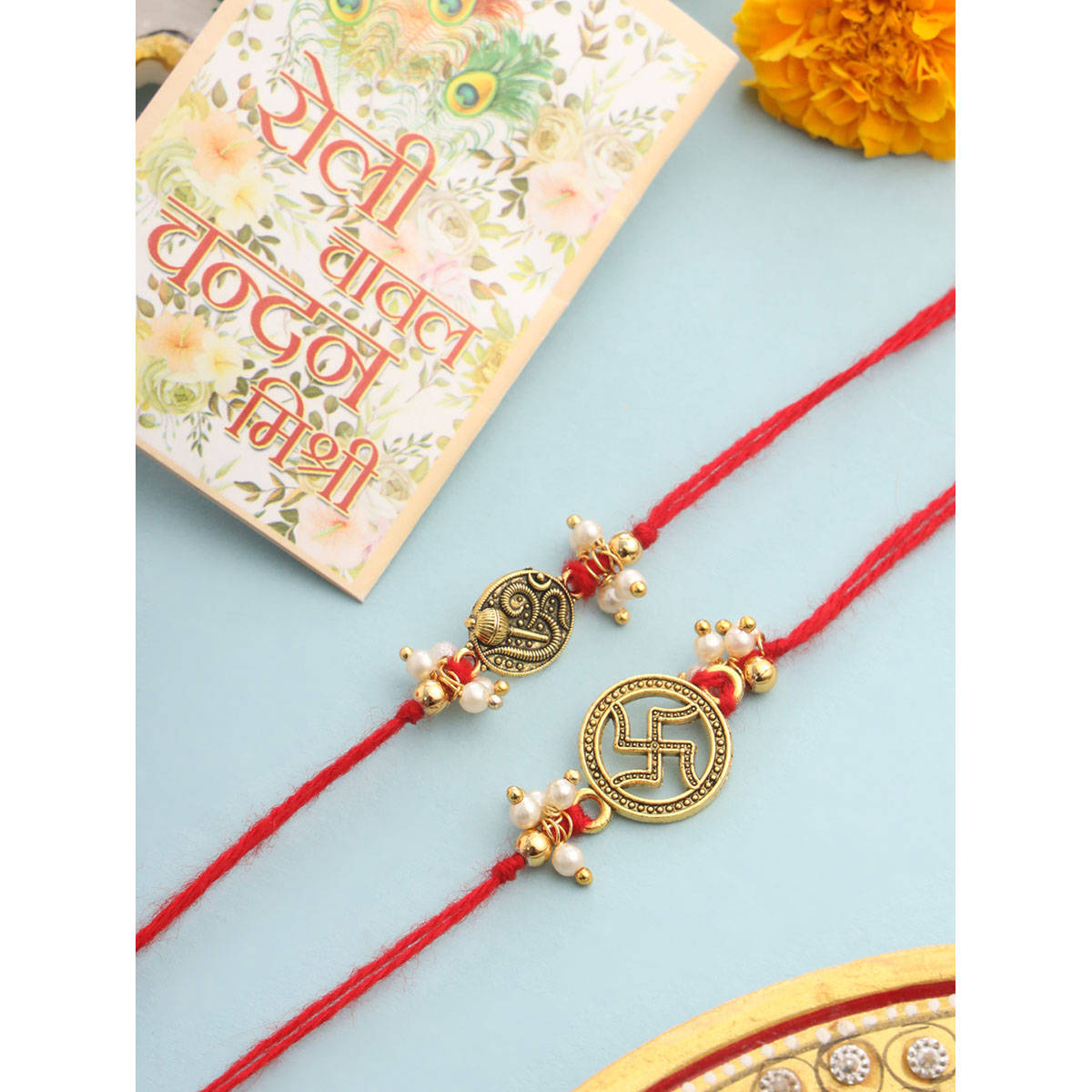 NVR Multi-Color Thread Rakhi (Pack of 2)