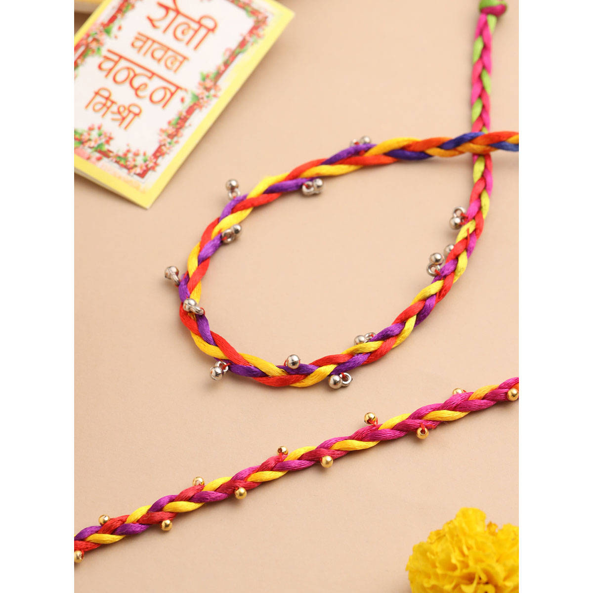 NVR Multi-Color Thread Rakhi (Pack of 2)