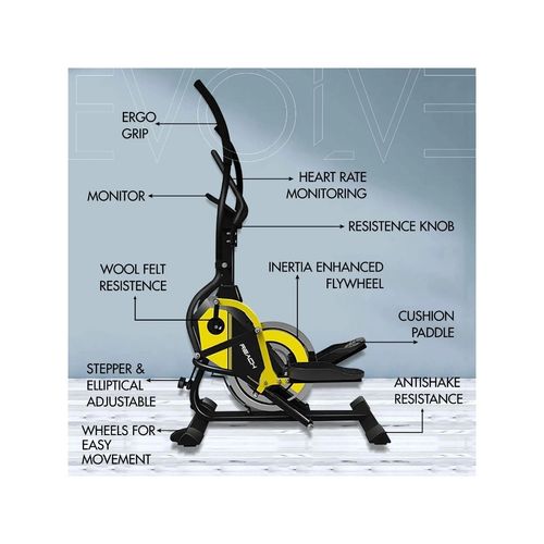 Reach Evolve Elliptical Climber Cross Trainer Stepper Exercise Fitness  Equipment (Yellow)