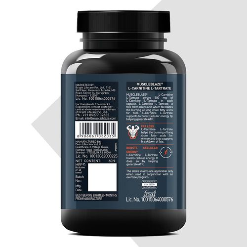 muscleblaze l carnitine l tartrate review MuscleBlaze L-Carnitine L-Tartrate Capsules