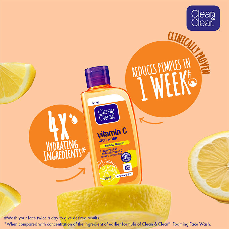 Buy Clean & Clear Vitamin C Face Wash Gentle Brightening & Hydrating