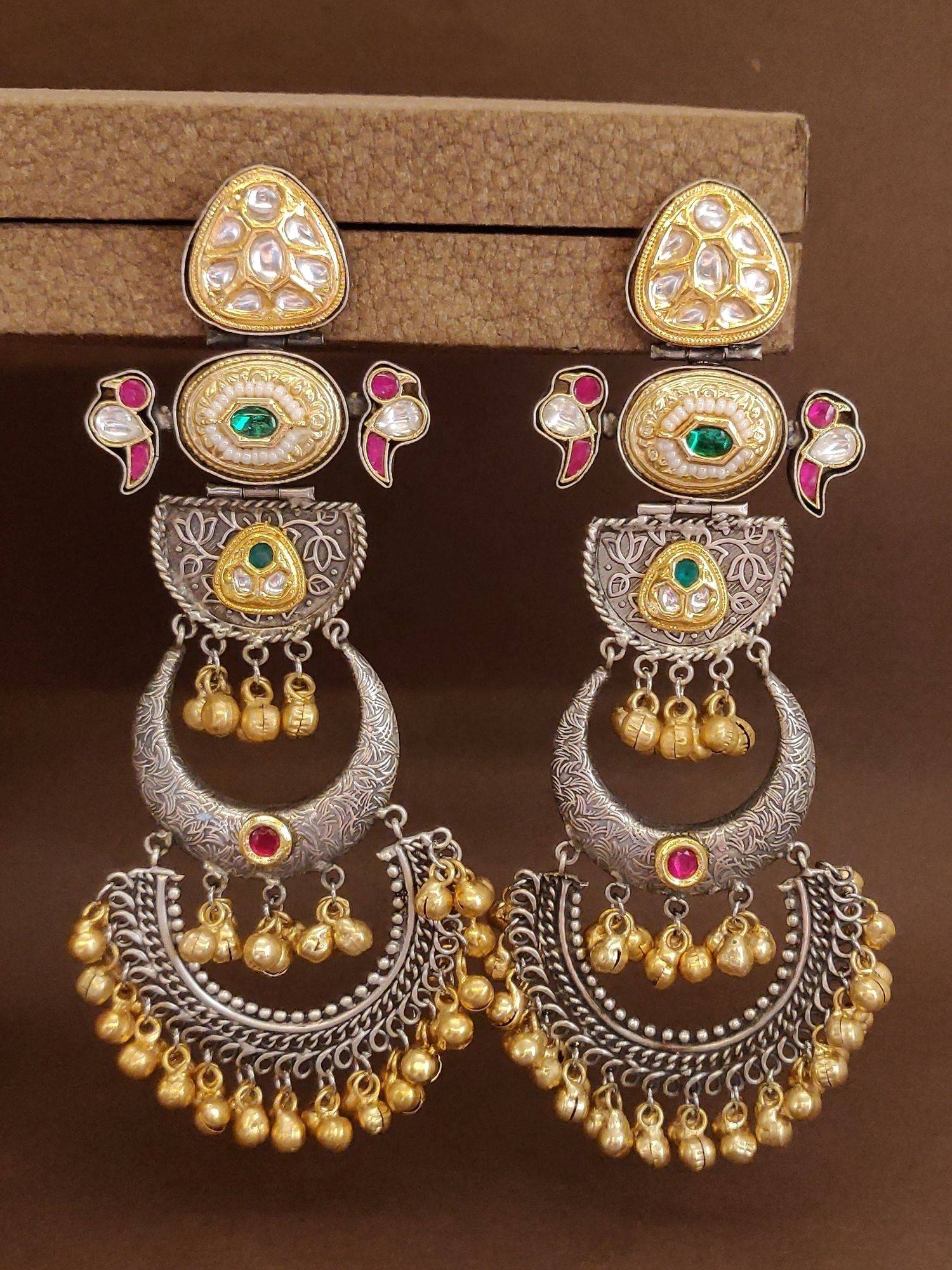 Abdesigns Elegant German Silver Plated Dangler Earrings