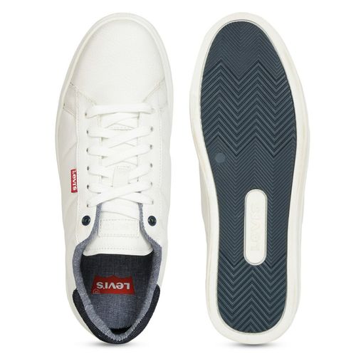 Buy Levi's Men White and Blue Sneakers Online