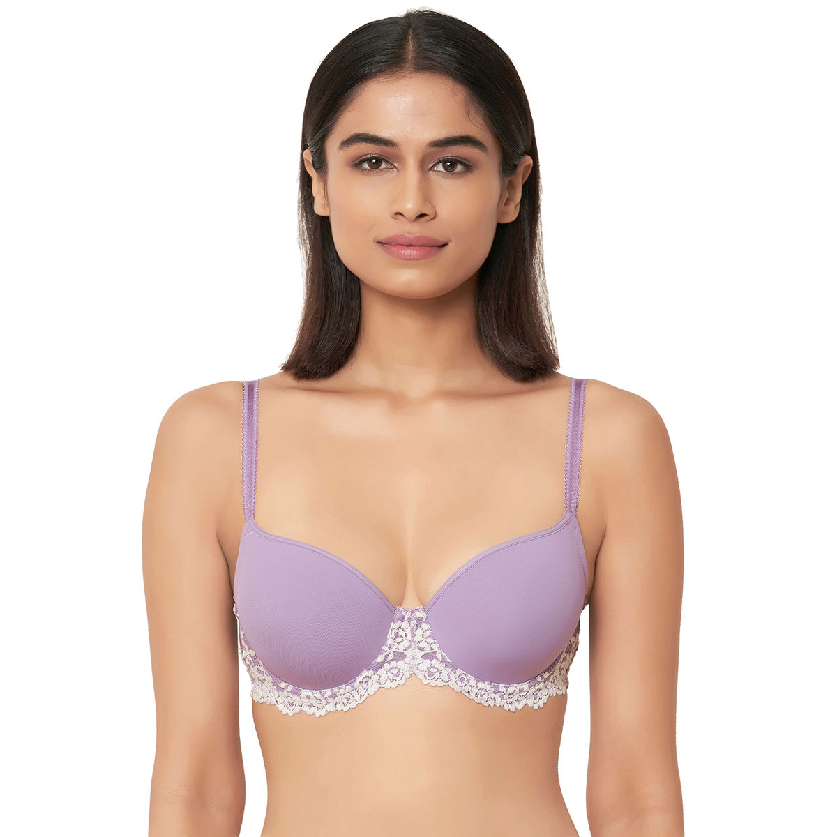 Buy Wacoal Embrace Lace Padded Wired 3/4Th Cup Lace T-Shirt Spacer Cup Bra  - Lavender Online