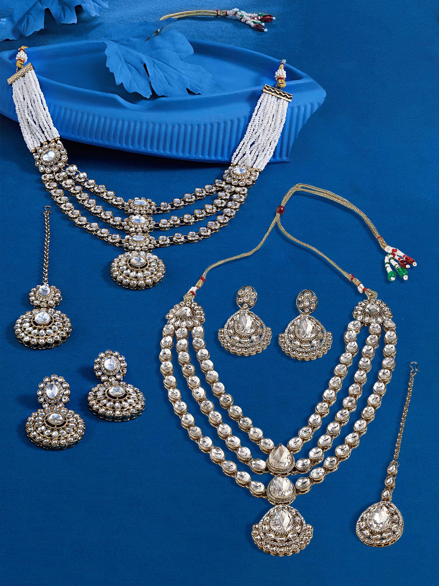 Zaveri Pearls Gold Tone Jewellery Set