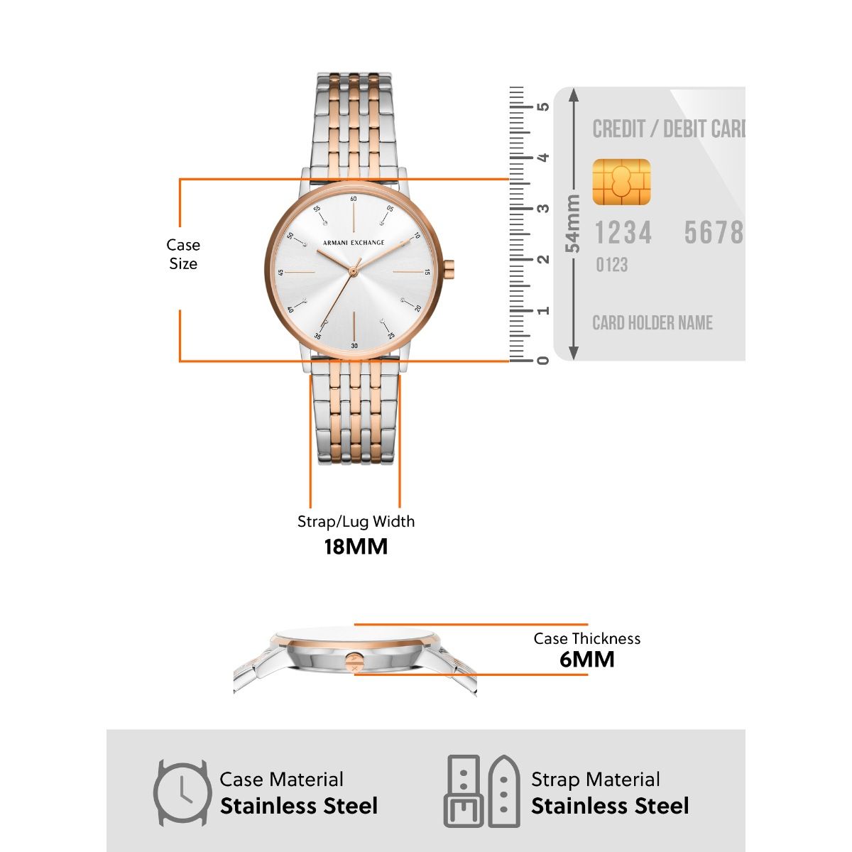 Buy ARMANI EXCHANGE Two Tone Watch Ax5580 Online
