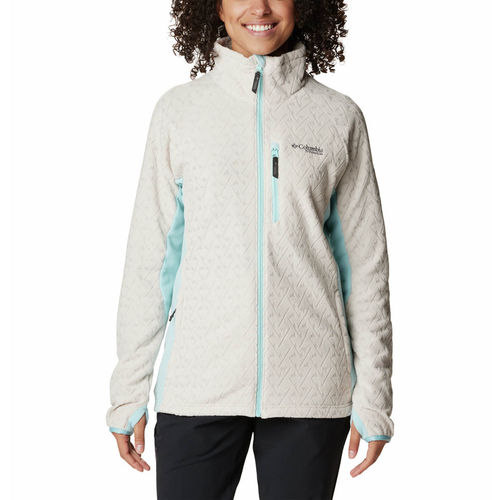 Columbia Womens Beige Titan Pass Full Sleeve Trekking Hiking Fleece  Jacket (XS)