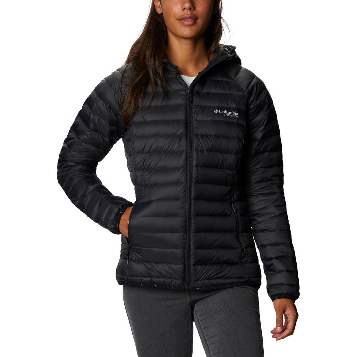 Alpha trail outlet down hooded jacket