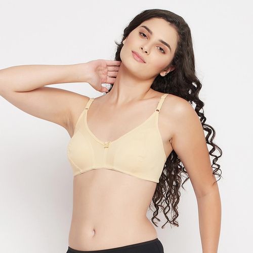 Buy Clovia Non-padded Non-wired Full Cup Bra Nude Online