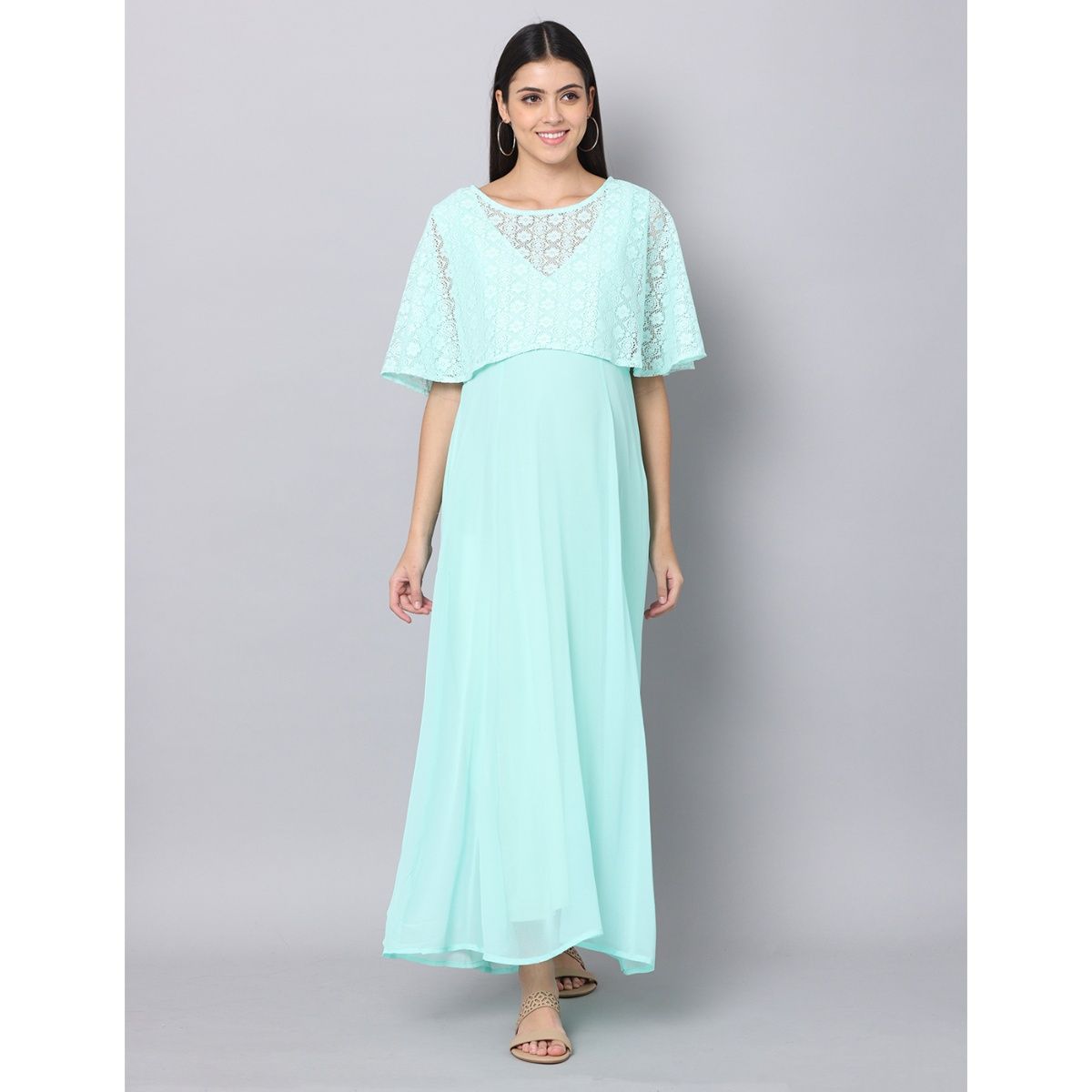 Buy The Mom Store Misty Miss Jade Maternity Gown With Nursing - Blue Online