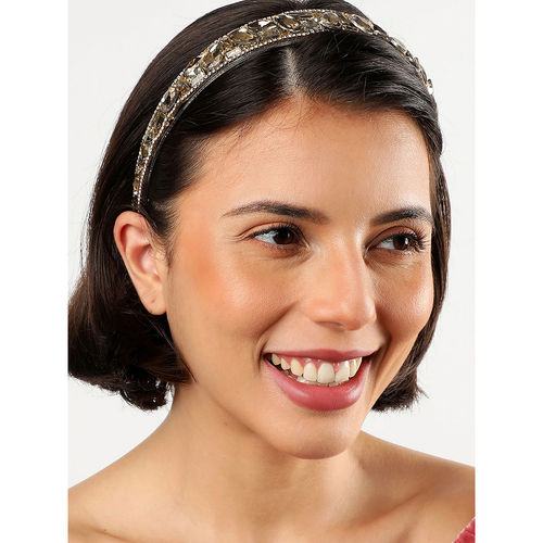 Buy SOHI Brown Stone Studded Designer Hair Band Online