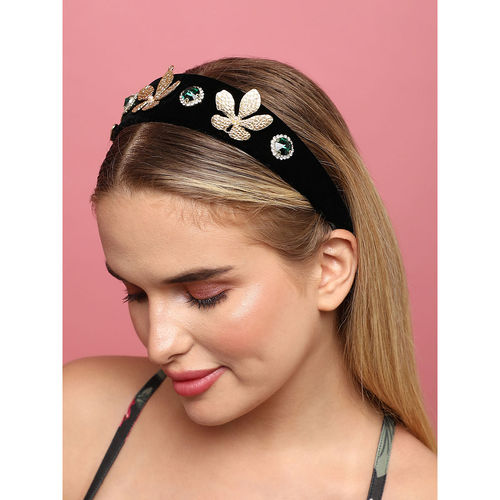 Buy SOHI Green Stone Stylish Hair Band Online