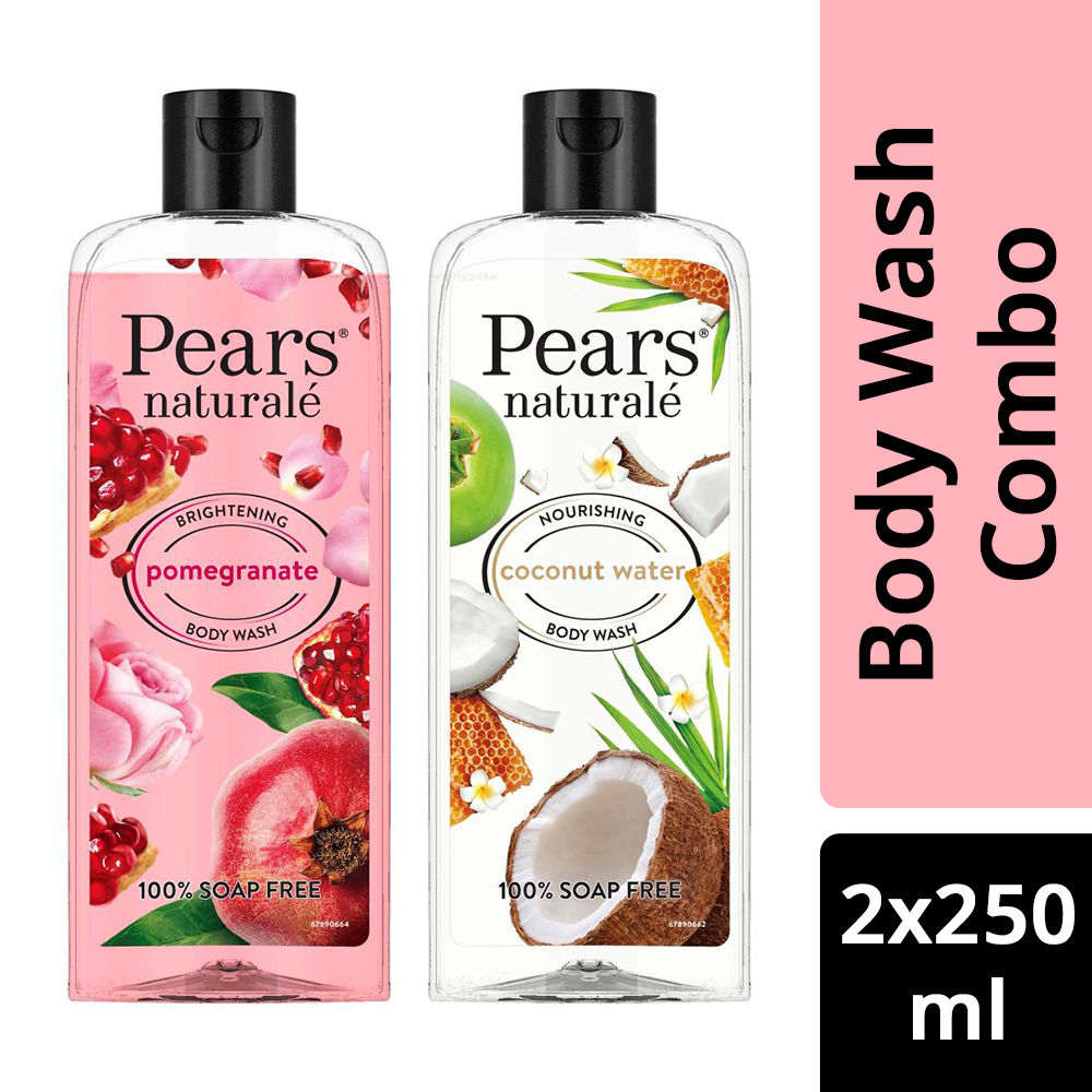 Pears Naturale Brightening Pomegranate + Nourishing Coconut Water Bodywash Combo