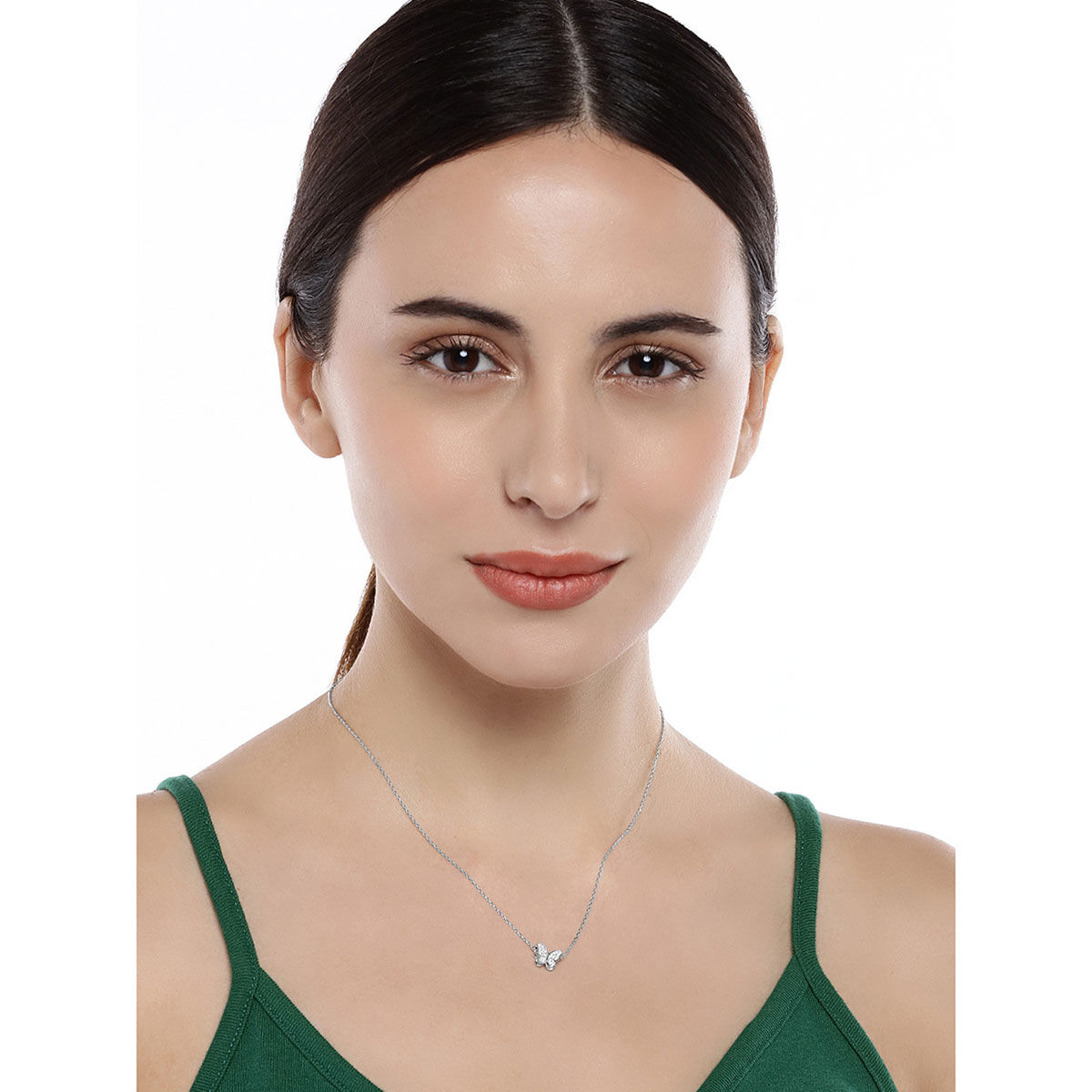 Buy Peora 925 Sterling Silver Cut Cubic Zirconia Rhodium Plated Pendant