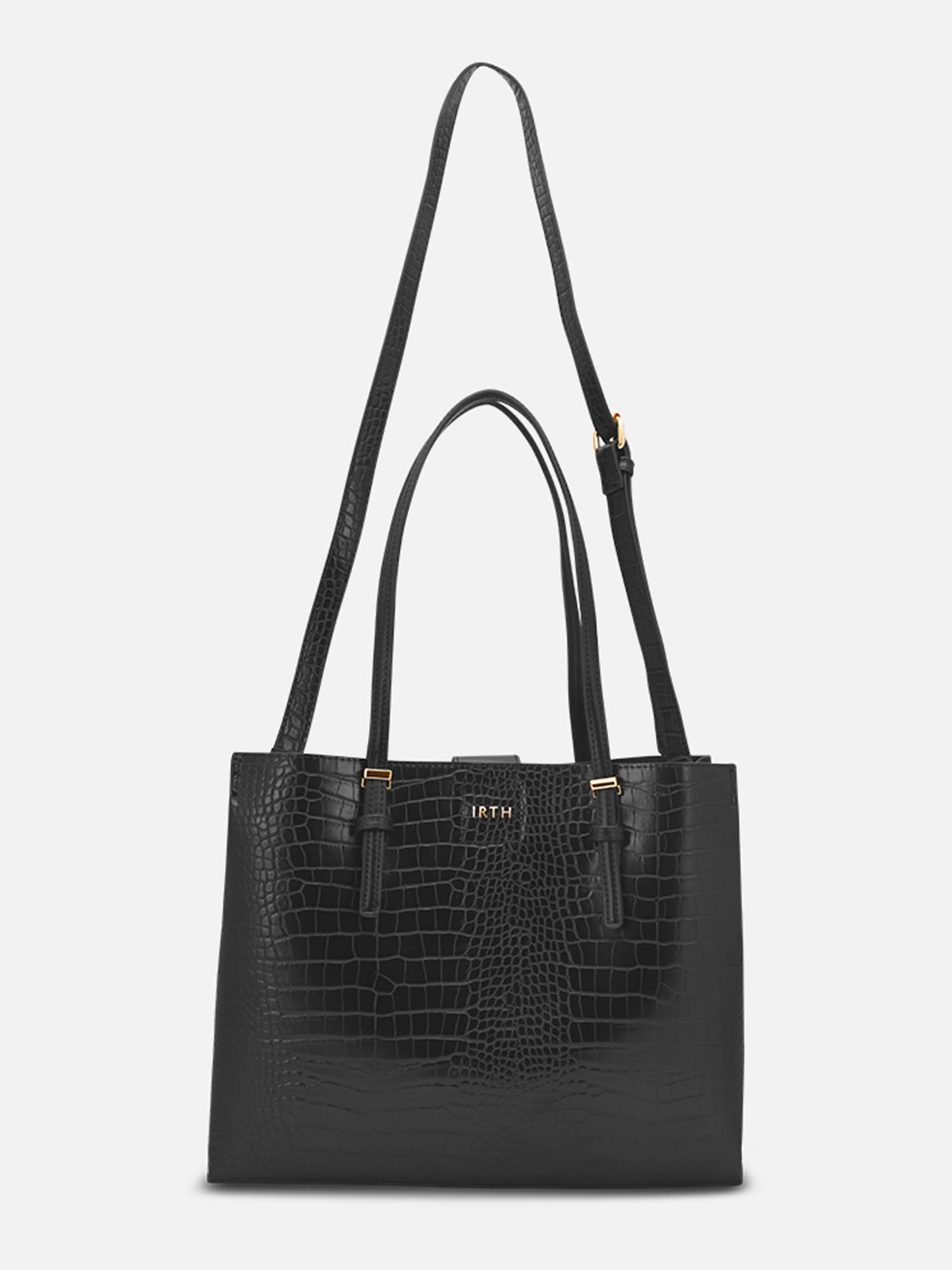 Buy Irth Classic Black Tote Bag Online 3513