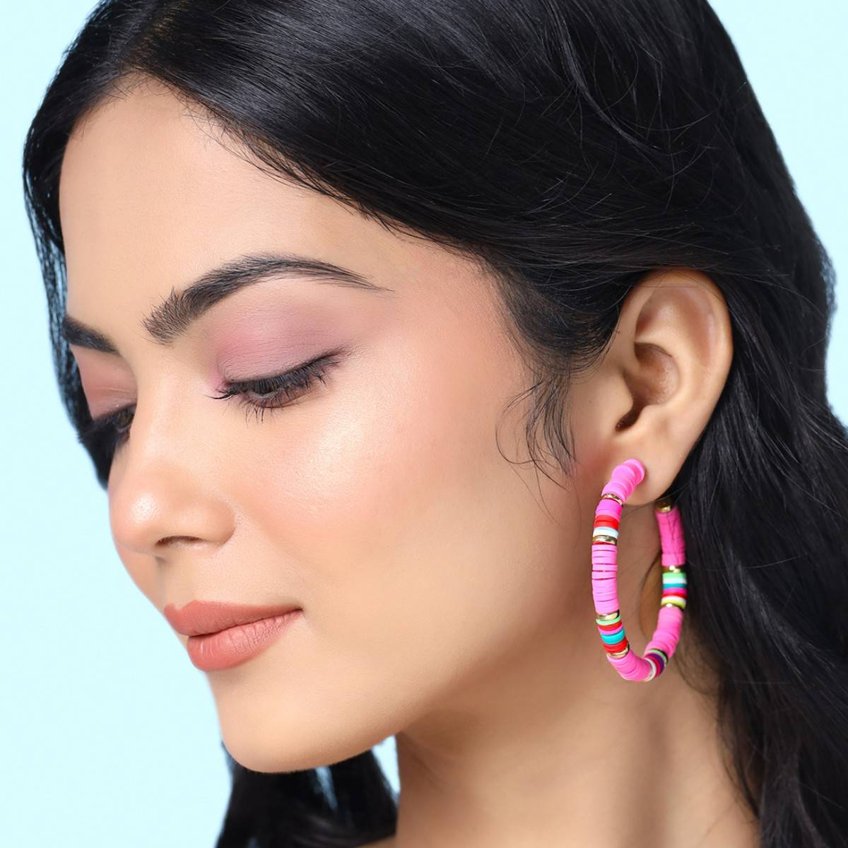 Yellow Chimes Contemporary Hoop Earrings
