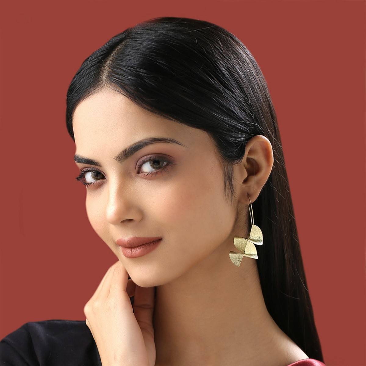 Yellow Chimes 925 Sterling Silver Gold-Plated Contemporary Drop Earrings