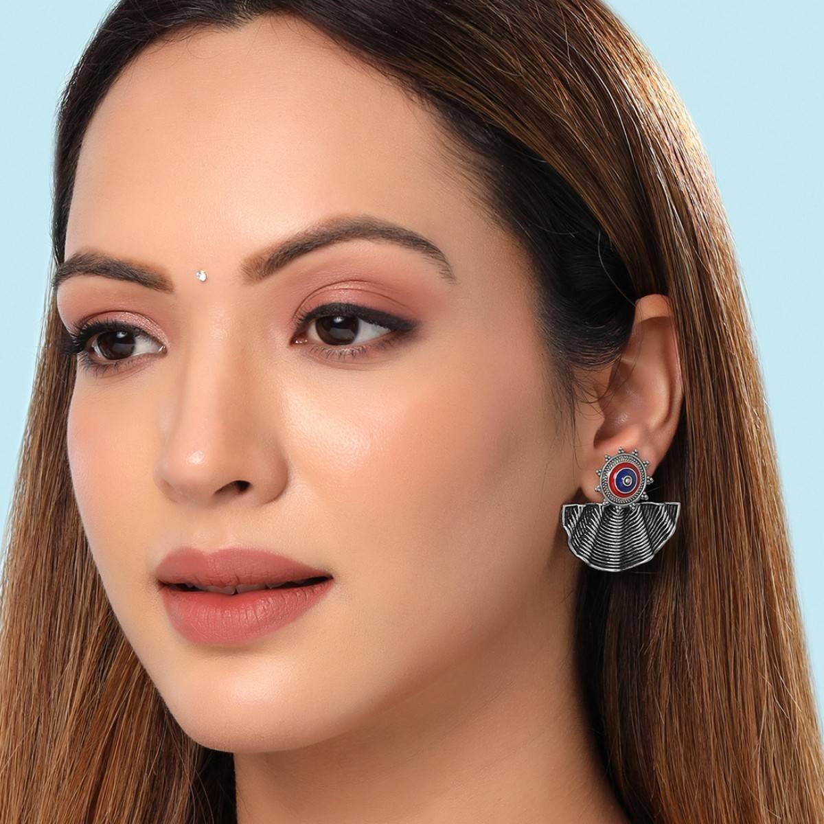 Yellow Chimes Contemporary Stud Earrings