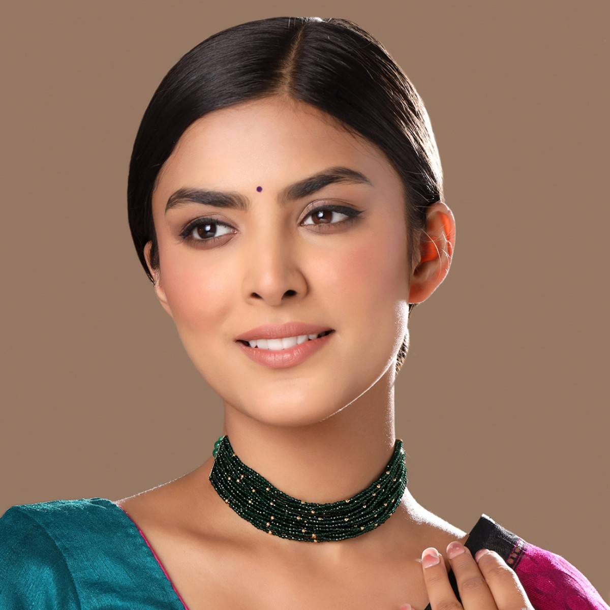 Yellow Chimes Gold-Plated Multilayer Beadded Choker Necklace