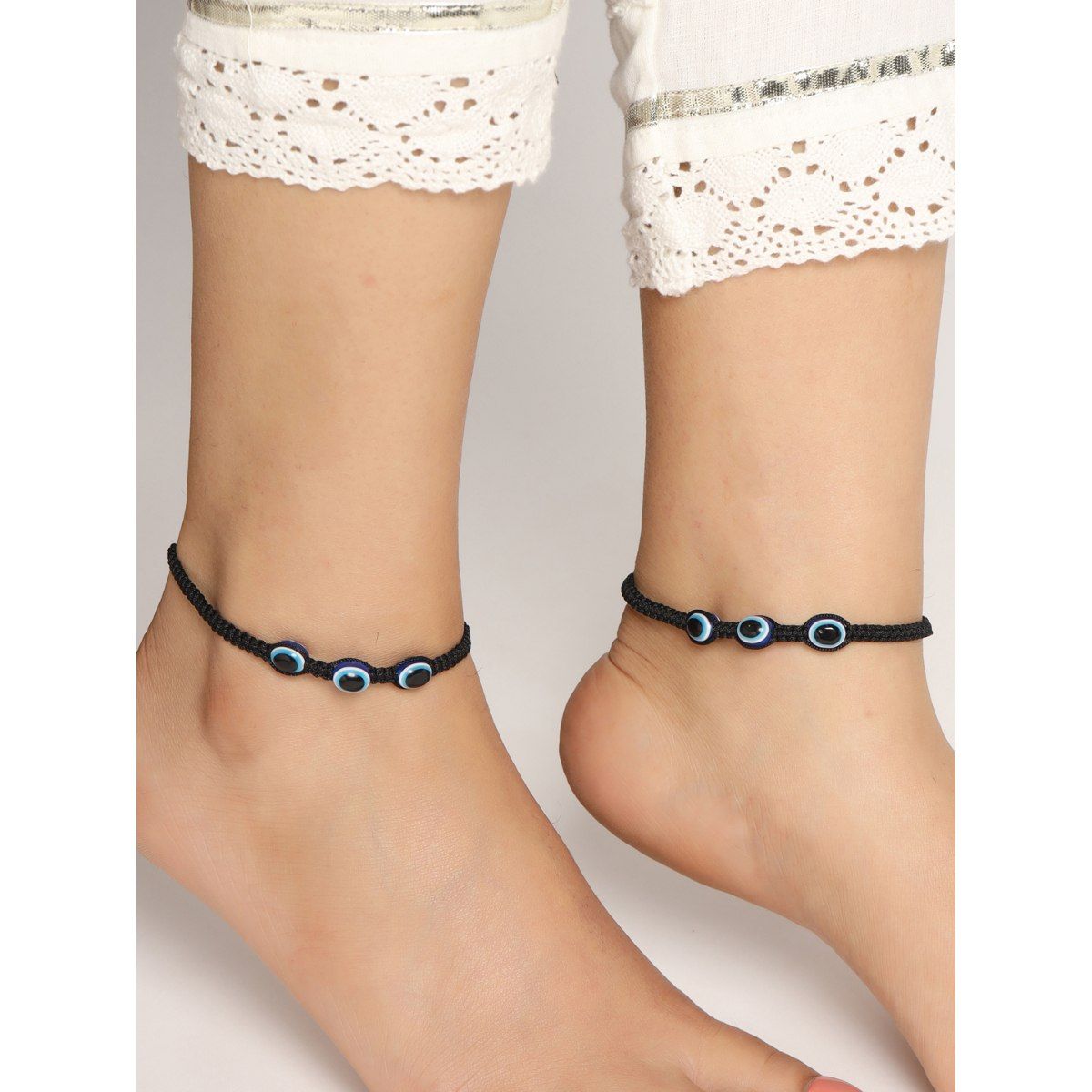 Adjustable Black Wax Thread Ankle Chain Waxed Thread Retro Women | eBay