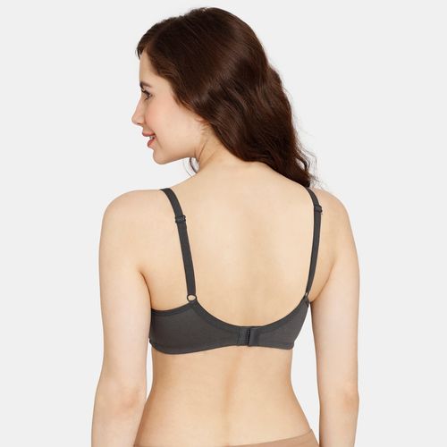 Buy Rosaline Padded Non Wired 3/4th Coverage T-Shirt Bra - Forged Iron  online