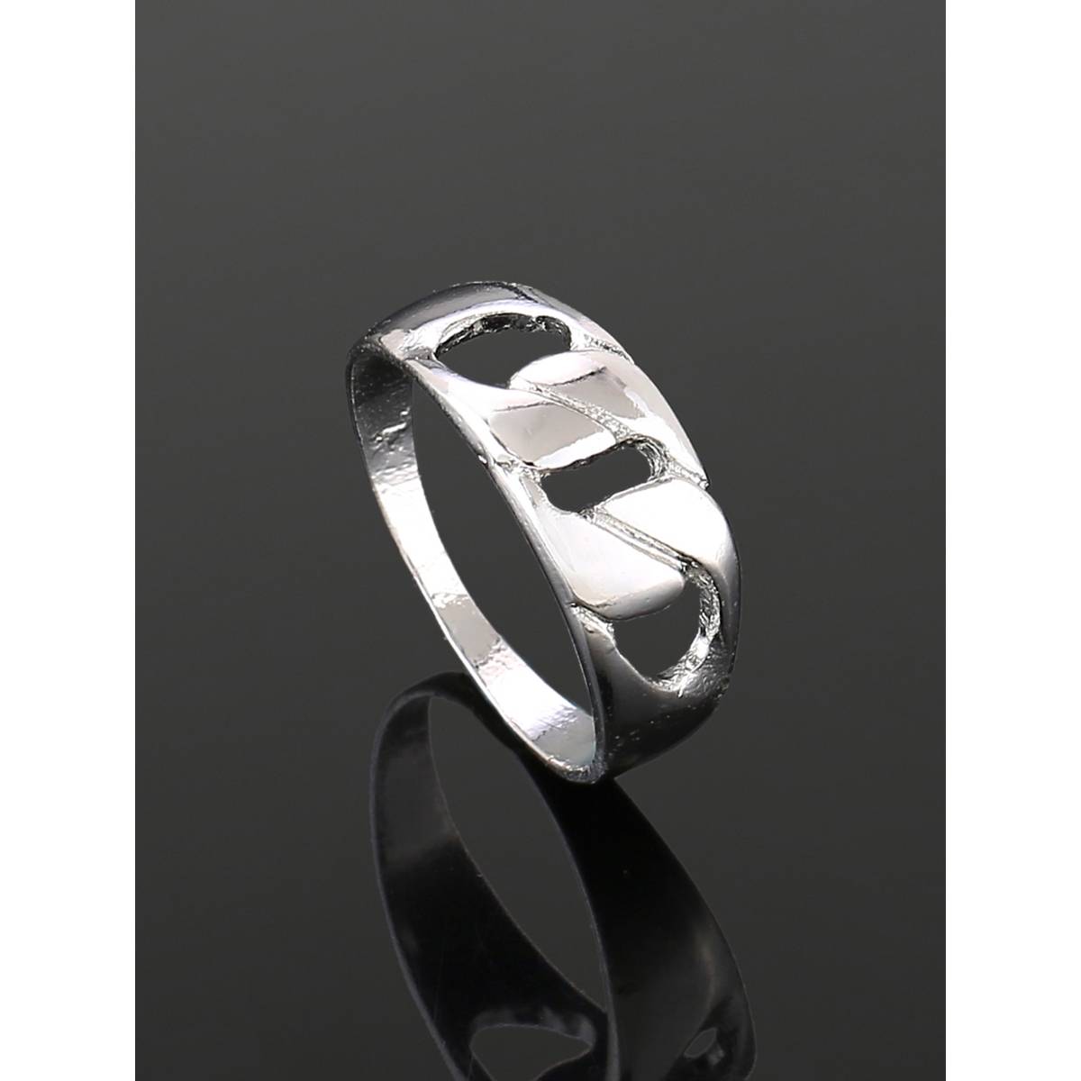 Estele Rhodium Plated Adorable Finger Ring For Girls & Women