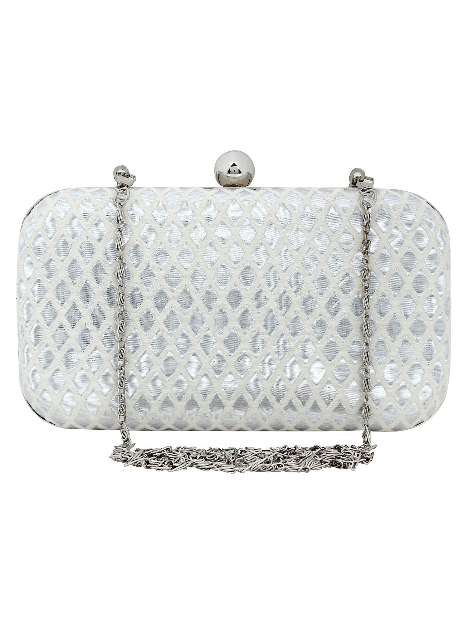 white evening clutch