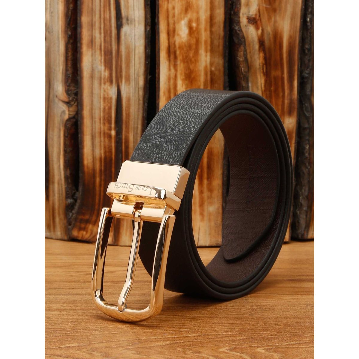 Buy online Golden Leather Belt from Accessories for Men by Louis Stitch for  ₹1099 at 56% off
