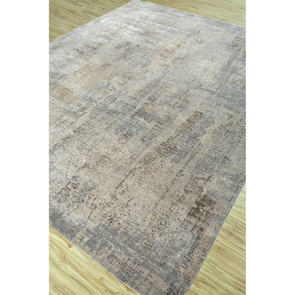 Jaipur Rugs Hand Knotted Rectangle 4X6 Feet Wool and Bamboo Silk Modern