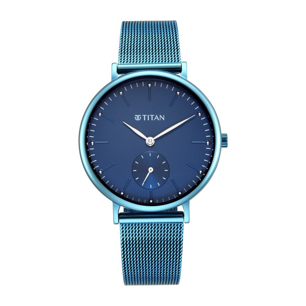 titan ladies watch with blue dial