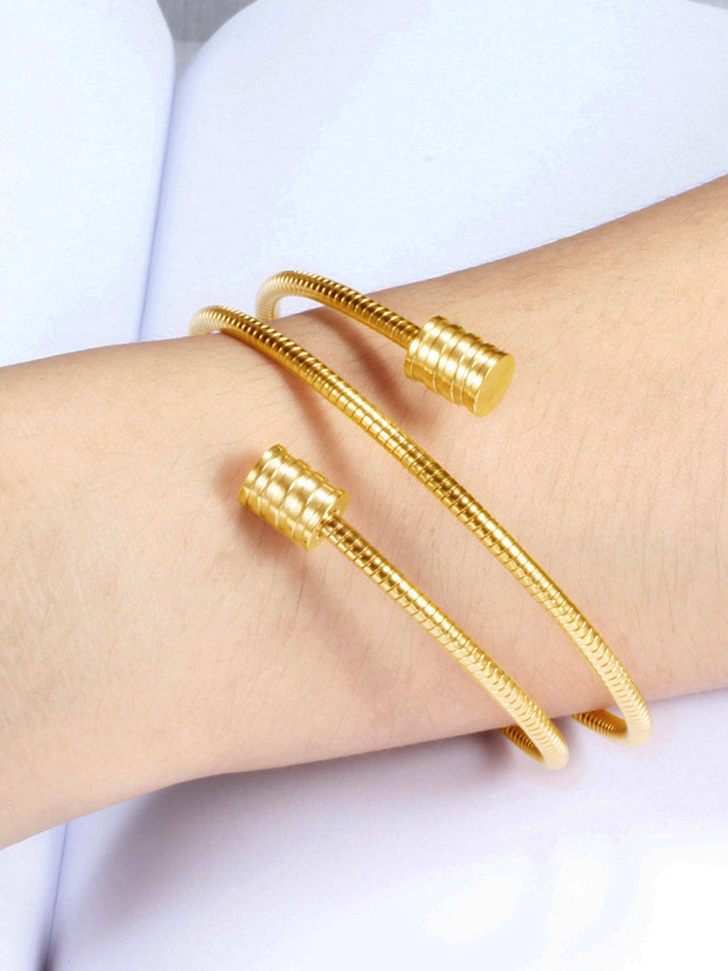 Peora Gold Plated Stylish Bracelet Jewellery Gift for Women (Adjustable)
