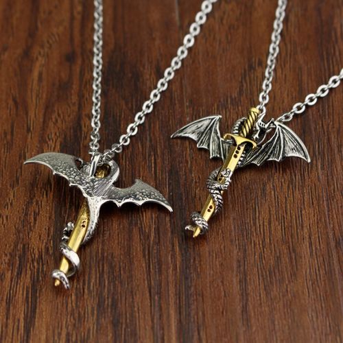 Buy OOMPH Jewellery Gold Silver Stailess Steel Dragon Sword