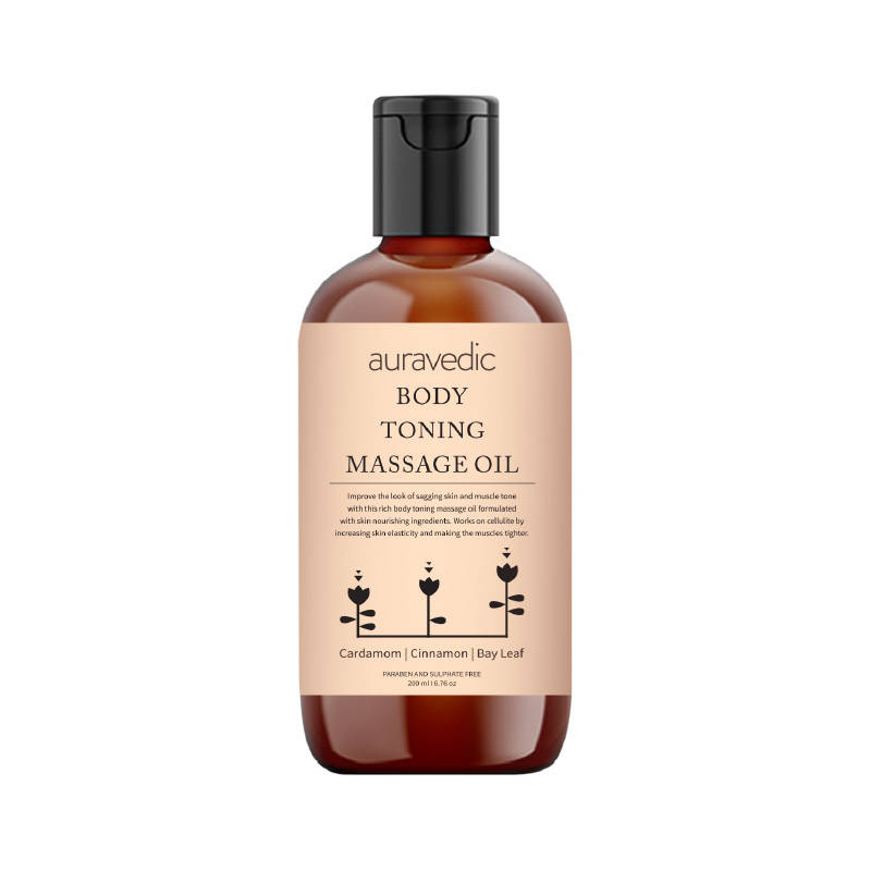 AuraVedic Body Toning Massage Oil With Cardomom Cinnamon Massage Oil For Full Body