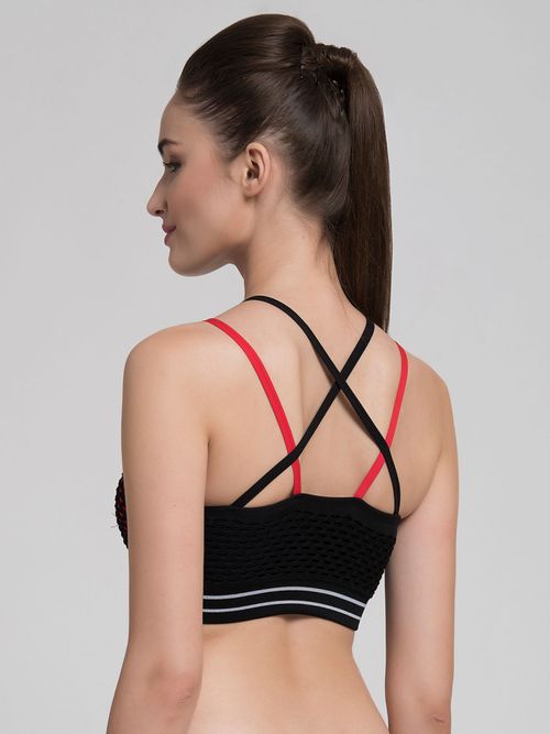 Makclan Strong In Sheer Sports Bra - Red (M)