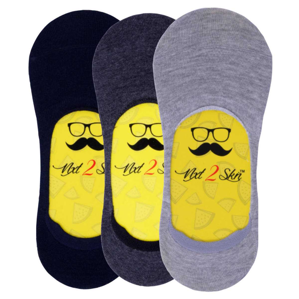 NEXT2SKIN Mens Turkish Cotton Towel Socks - Pack of 3 (Navy:Dark Grey:Light Grey)