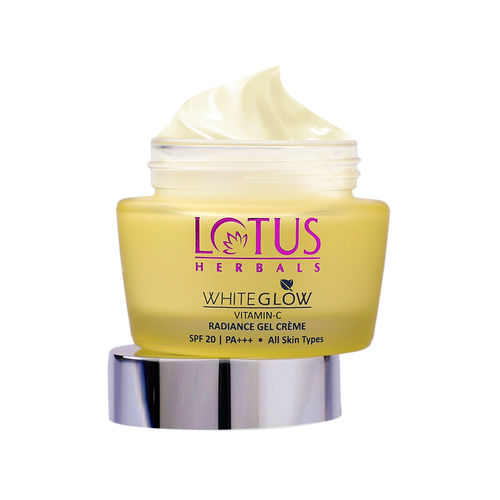 Lotus Herbals Whiteglow Vitamin-C Radiance Gel Crème SPF-20 PA+++ All Skin  Types Paraben-Free