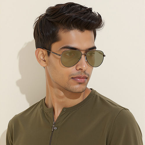 John Jacobs Unisex Full Polarised Uv Protected Stylish Premium Aviator  Grey Lens Sunglasses