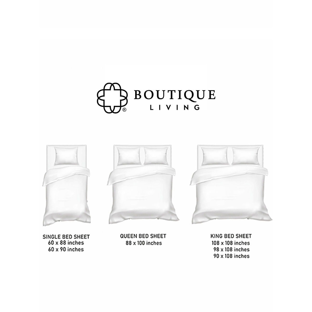 Buy Boutique Living Geo Tangle 212 TC King Bedsheet White Online